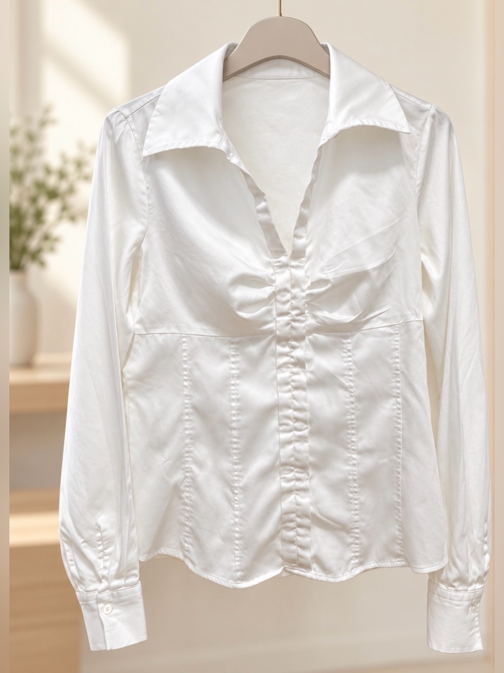 Saks fifth avenue size 8 100% cotton white shirt